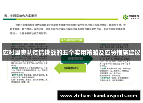 应对国奥队疫情挑战的五个实用策略及应急措施建议