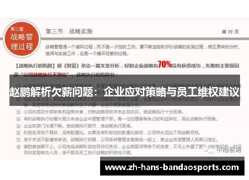 赵鹏解析欠薪问题:企业应对策略与员工维权建议 赵鹏解析欠薪问题:企业应对策略与员工维权建议